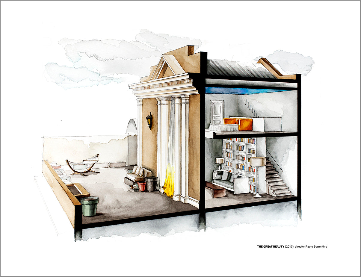 Jep Gambardella's penthouse in THE GREAT BEAUTY