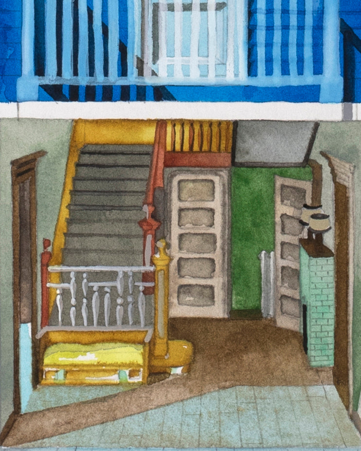 Original watercolor of the house in PRESENCE