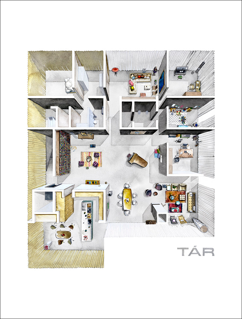 Original watercolor of the penthouse in TAR