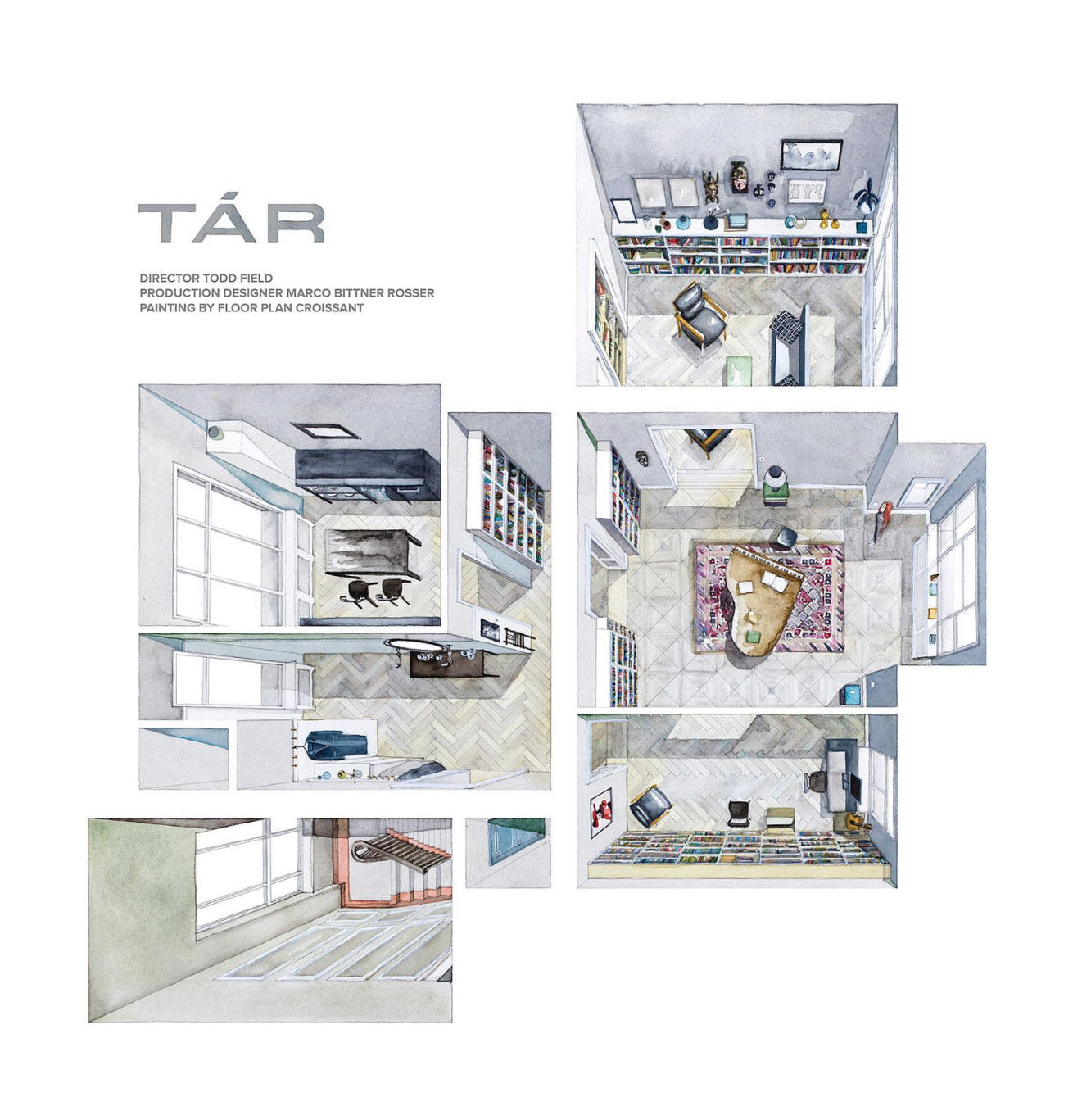 Original watercolor of the studio in TÁR