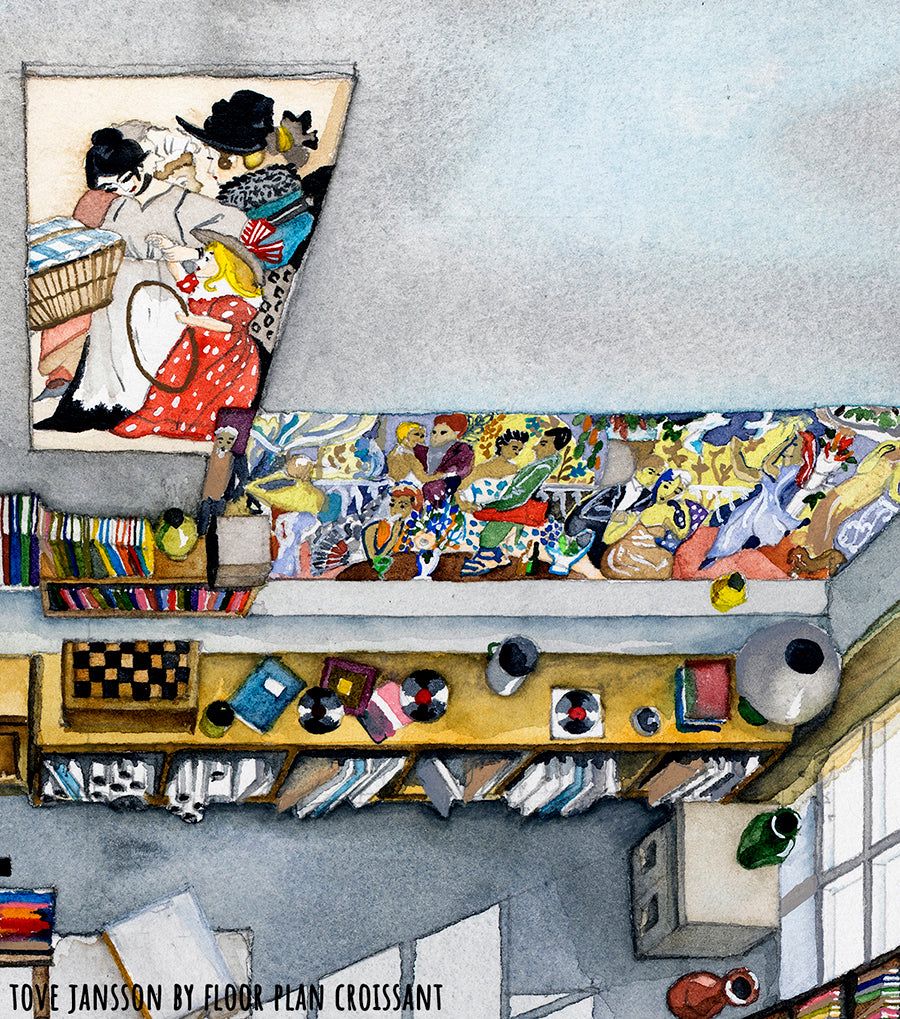 Original watercolor of the Tove's home in TOVE