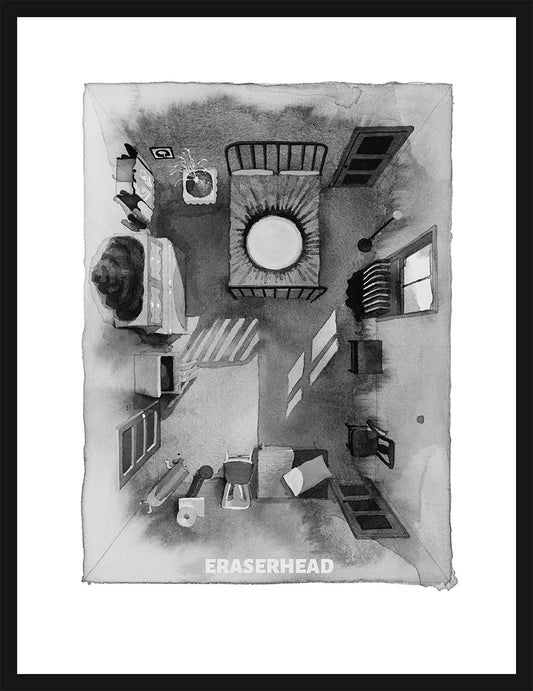 Framed Henry's room in ERASERHEAD