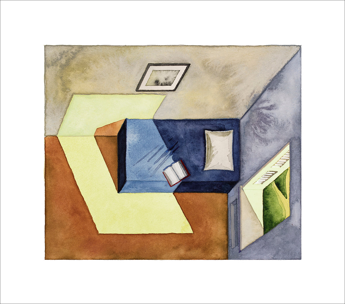 Original watercolors of EDWARD HOPPER-based interiors in the film Shirley: Visions of Reality
