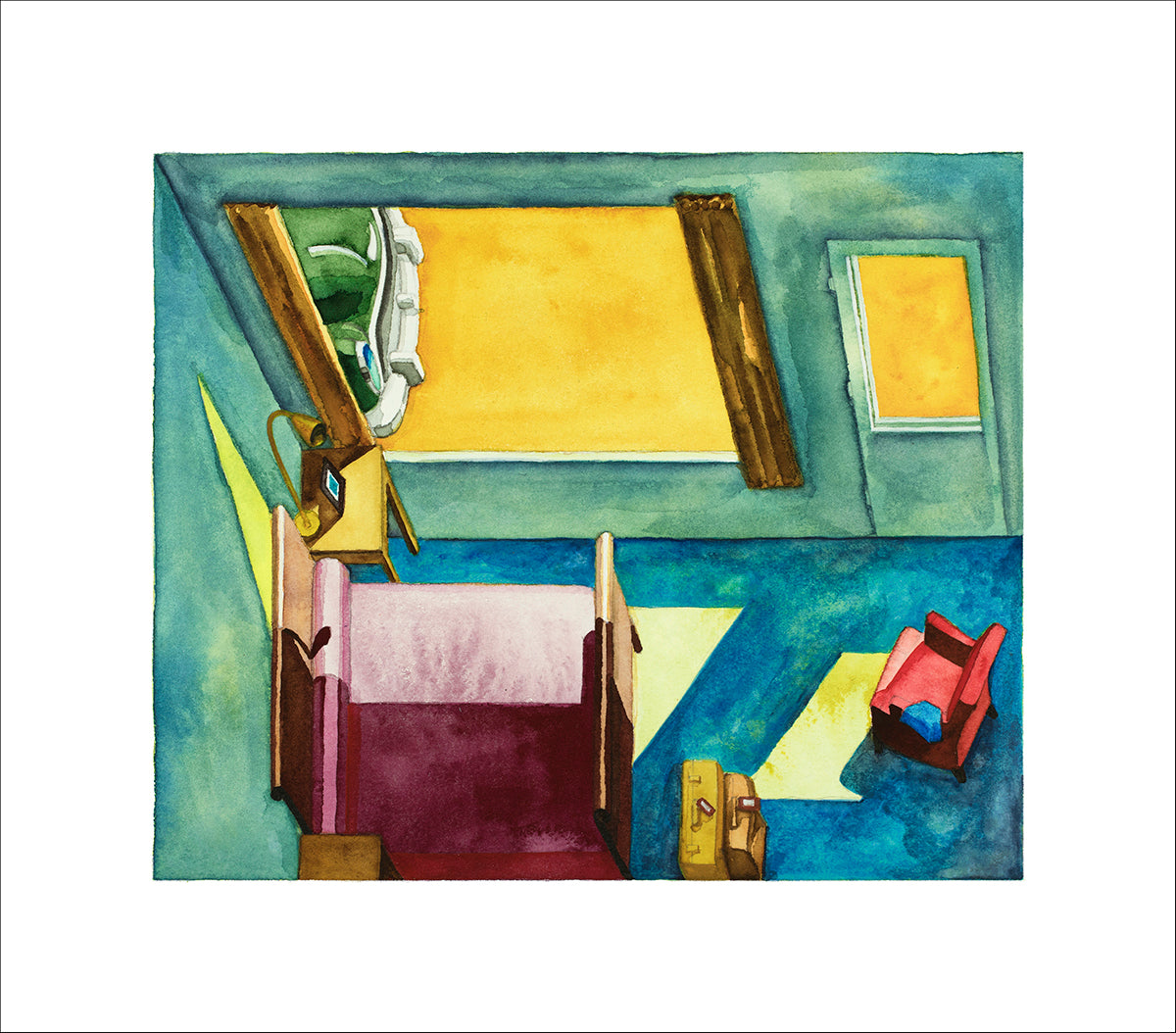 Original watercolors of EDWARD HOPPER-based interiors in the film Shirley: Visions of Reality