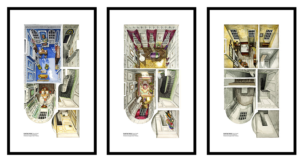 Framed PHANTOM THREAD (three paintings)