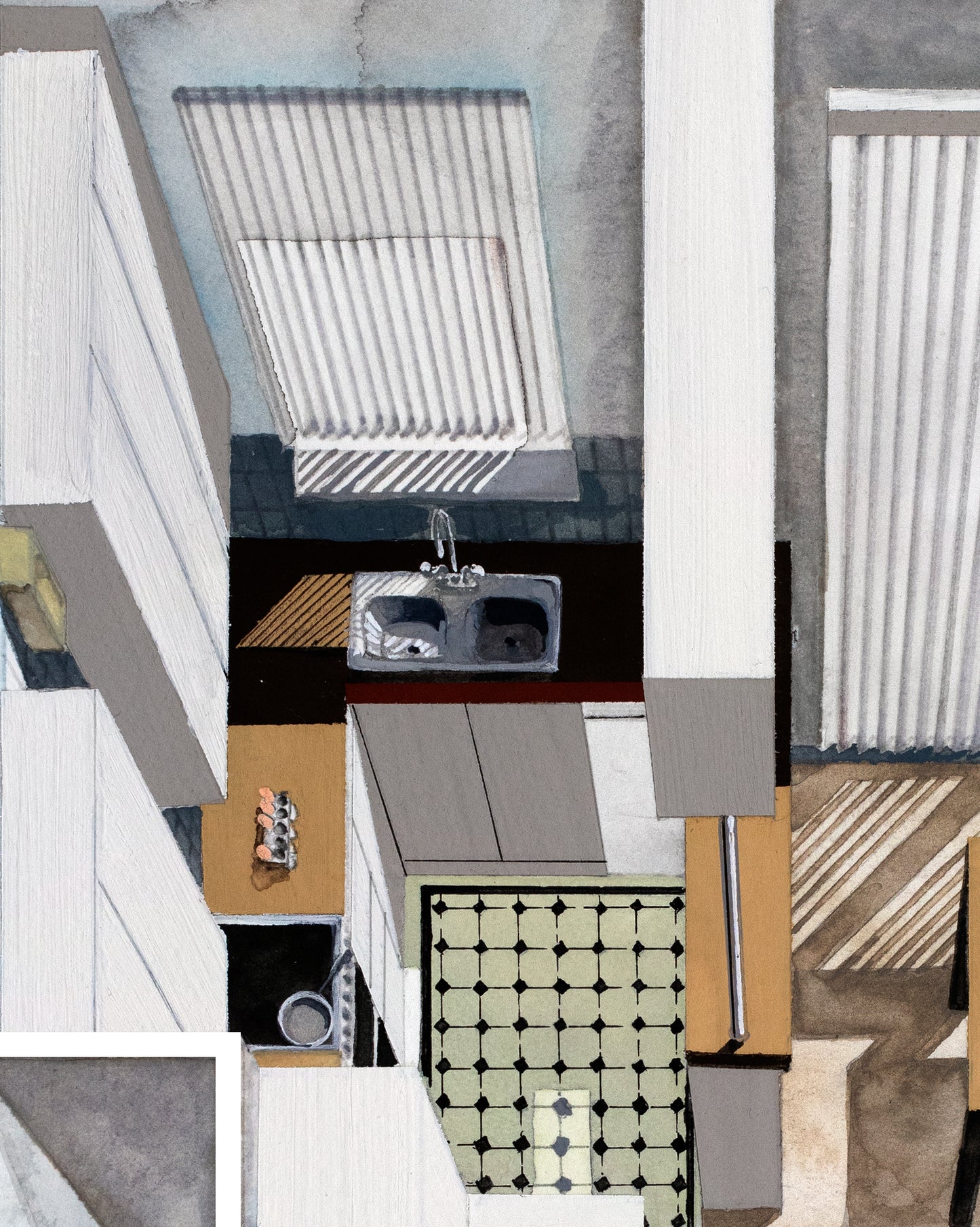 Original watercolor of Ray's home in PILLION